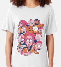 Rick and Morty Collage Slim Fit T-Shirt