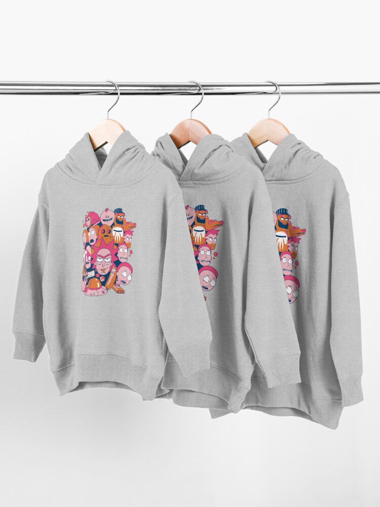 Alternate view of Rick and Morty Collage Toddler Pullover Hoodie
