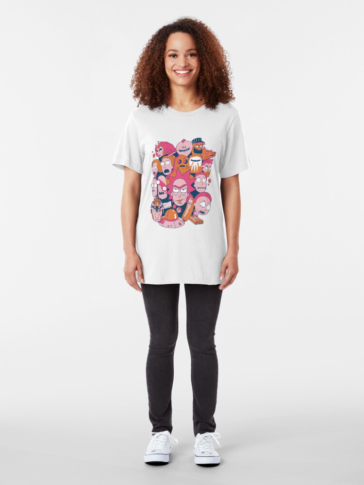 Alternate view of Rick and Morty Collage Slim Fit T-Shirt
