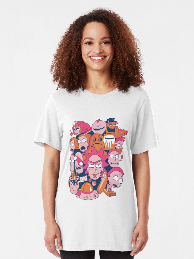 Alternate view of Rick and Morty Collage Slim Fit T-Shirt