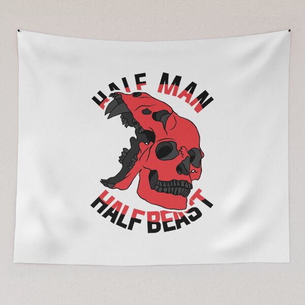 Item preview, Half Man Half Beast Mutant Skull  designed and sold by therealsadpanda.