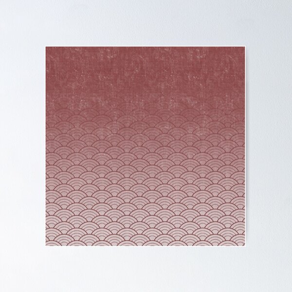 Item preview, Wagara Traditional Japanese pattern design Kimono Wave Red designed and sold by Elegazelle.