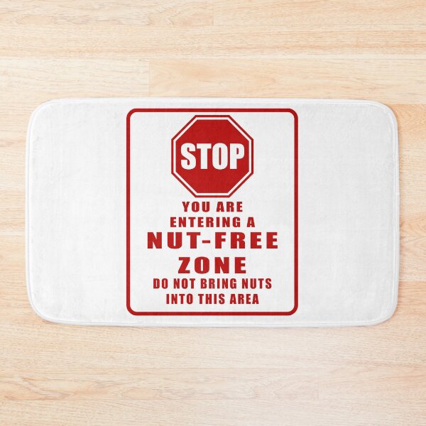 Item preview, STOP: You Are Entering A Nut Free Zone Allergy Alert Graphic print designed and sold by tronictees.