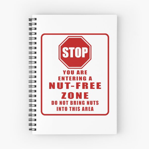 Item preview, STOP: You Are Entering A Nut Free Zone Allergy Alert Graphic print designed and sold by tronictees.