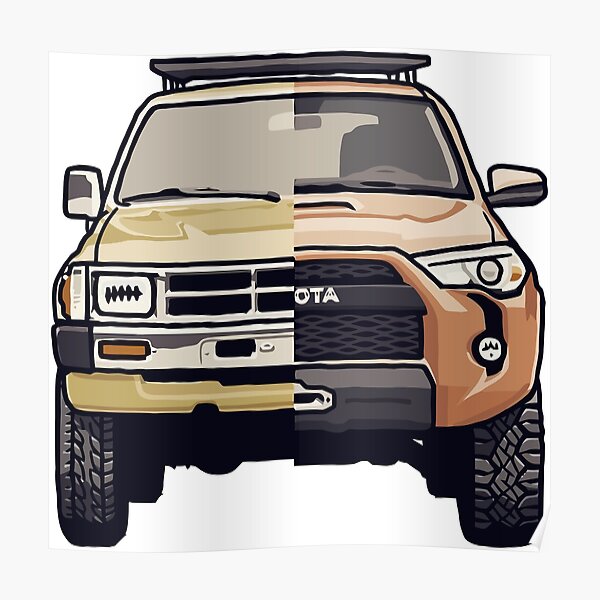 Toyota 4Runner Past and Present Design Poster