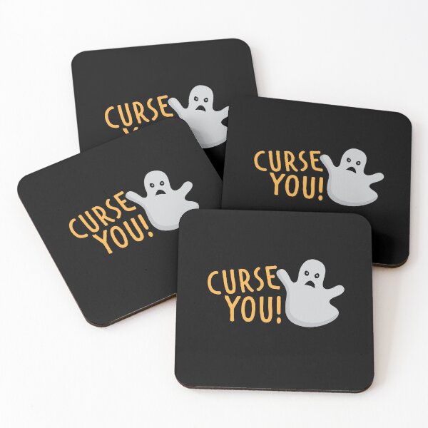 Item preview, Curse you! with cute little ghost designed and sold by jazzydevil.