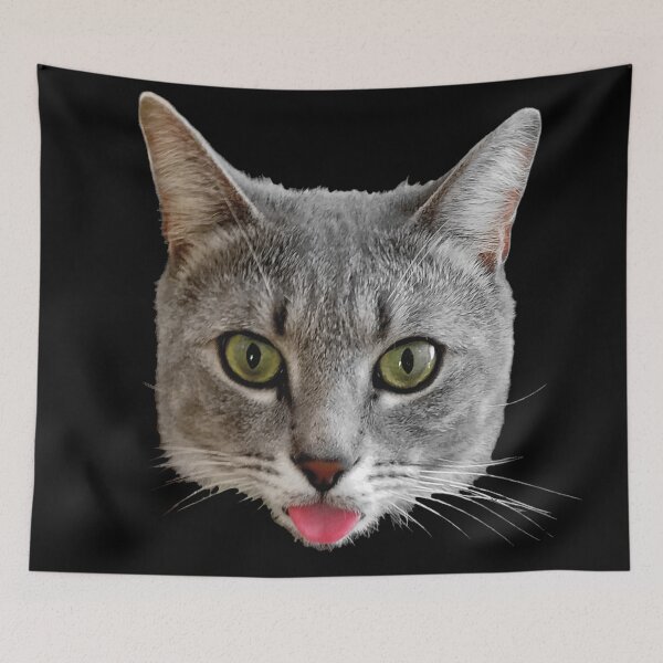 Item preview, Baxter - Cat with Tongue Stuck Out designed and sold by A2Gretchen.