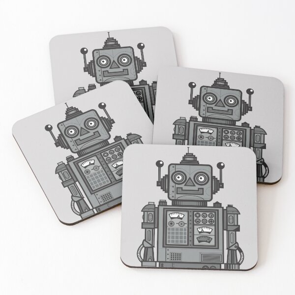 Vintage Robot Coasters (Set of 4)