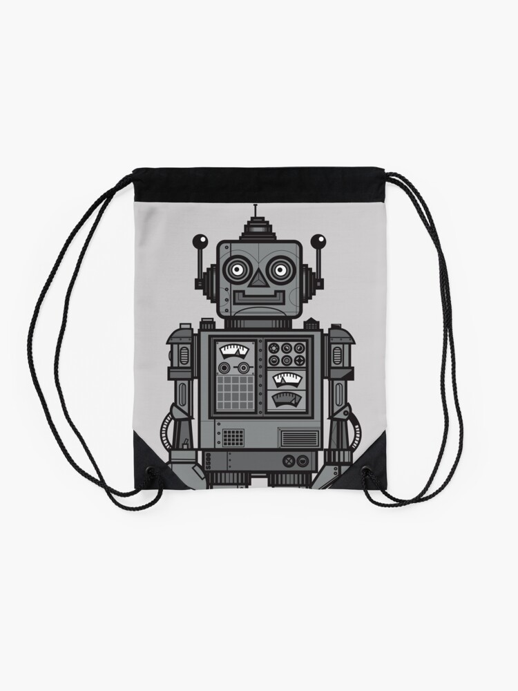 Vintage Robot Sticker for Sale by wottoart