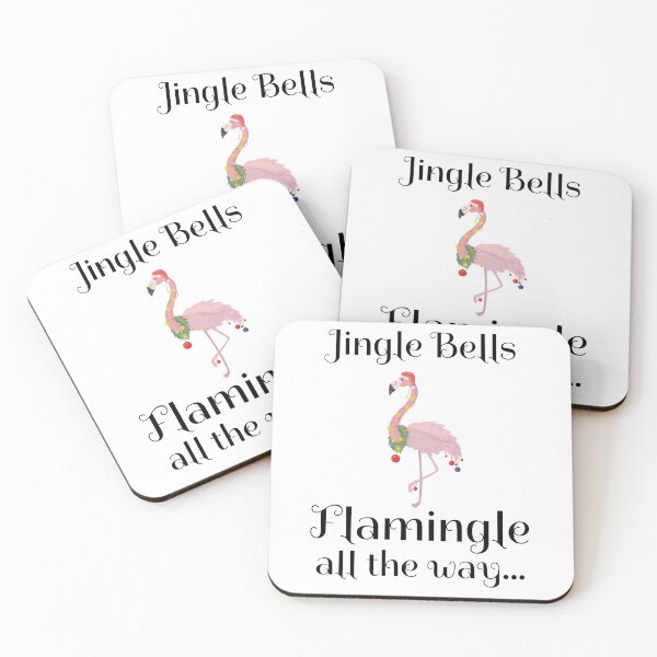 Item preview, Jingle Bells Flamingle All the Way Funny Christmas Flamingo Gift designed and sold by Linda Roisum.