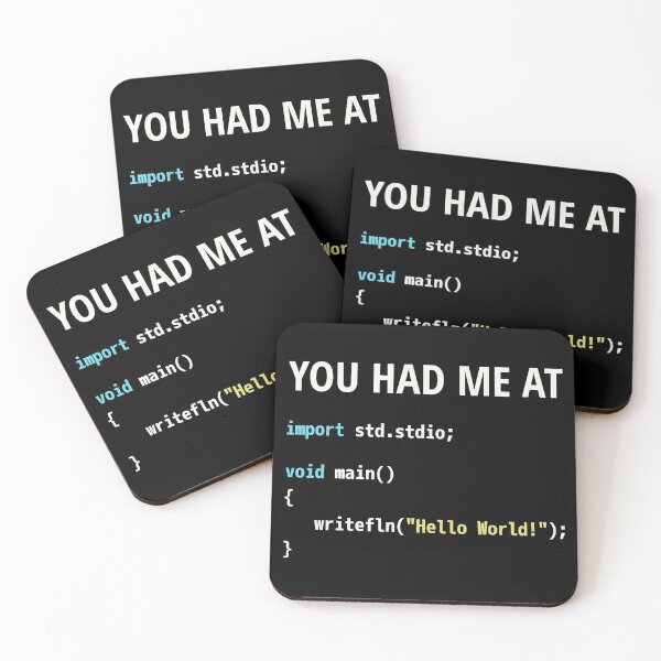 Item preview, You Had Me At Hello World - D Programmer in Love Design designed and sold by geeksta.