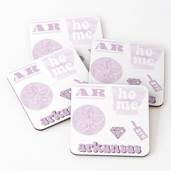 Item preview, Mauve Watercolor Arkansas US State Sticker Pack designed and sold by The-Goods.