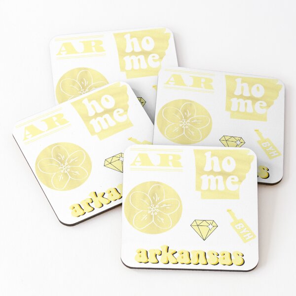 Item preview, Light Yellow Watercolor Arkansas US State Sticker Pack designed and sold by The-Goods.
