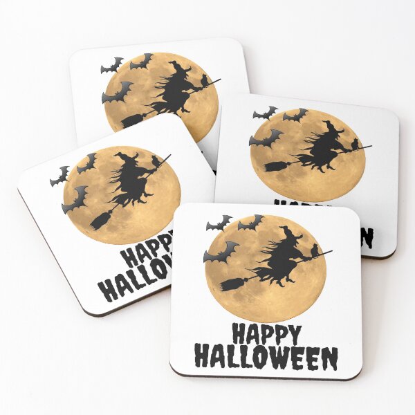Item preview, Scary Halloween Witch Cat Bats Full Moon Gift designed and sold by Linda Roisum.