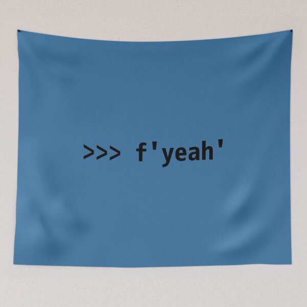 Item preview, Funny Python Shell Code Design F-string >>> f'yeah' designed and sold by geeksta.