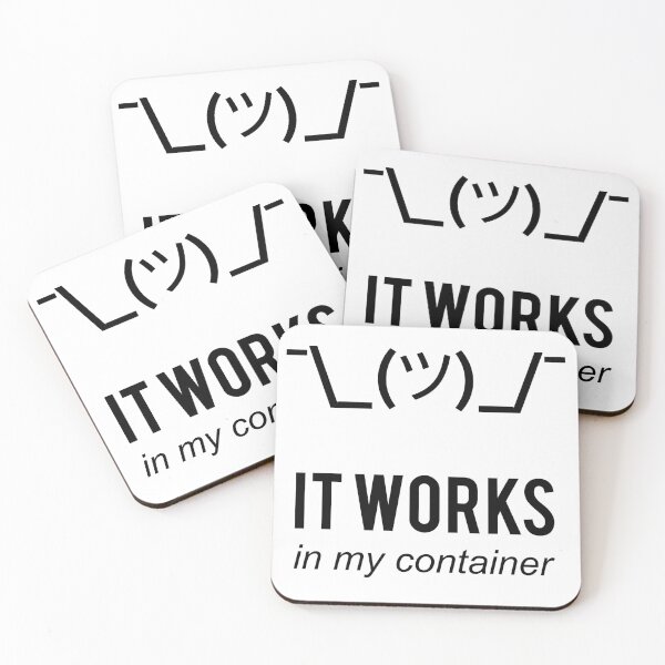 Item preview, It Works In My Container Funny Developer Design Black designed and sold by geeksta.