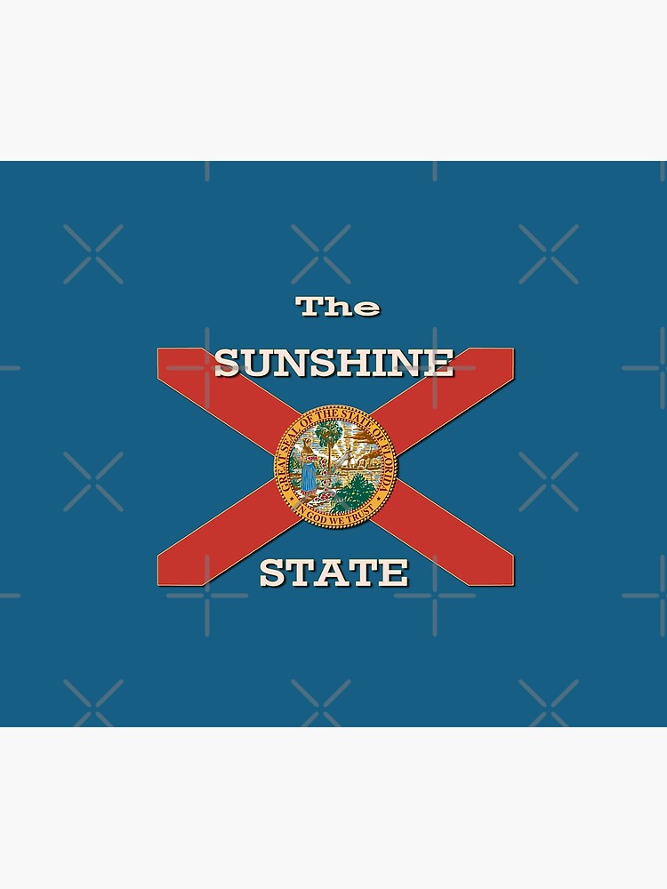 "Flag of Florida with State Nickname, Patriotic Gift " Throw Blanket by