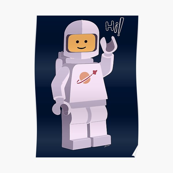 Lego Posters Redbubble - lego spaceman benny roblox