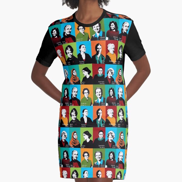 Feminist Icons Graphic T-Shirt Dress