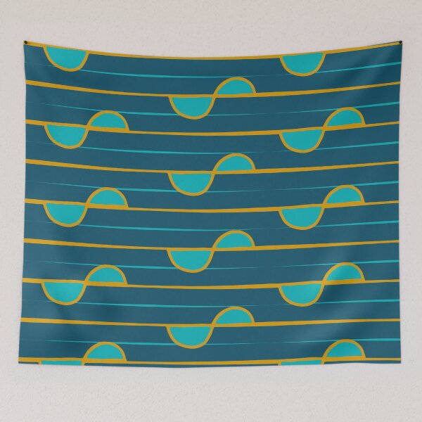 Item preview, New Horizons Sunset Teal designed and sold by radgedesign.