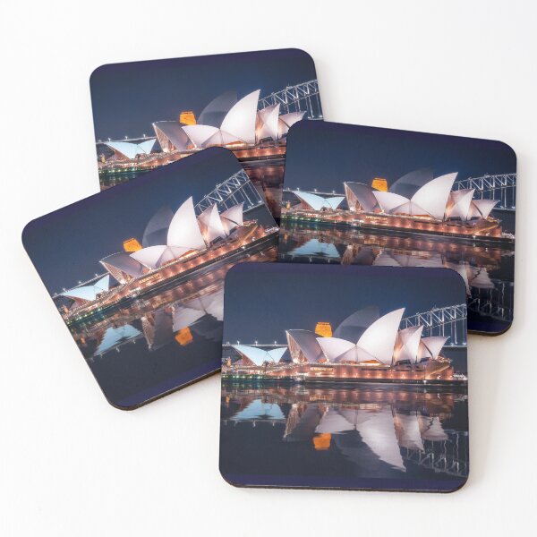 Item preview, Sydney Opera House at Night with reflections in the water designed and sold by Danielasphotos.