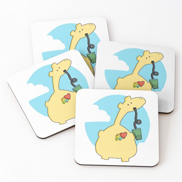 Item preview, Bogo the Flying Giraffe with Bubble Tea designed and sold by -eMM.