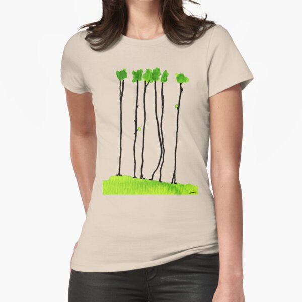 Truely long tree trunks Fitted T-Shirt