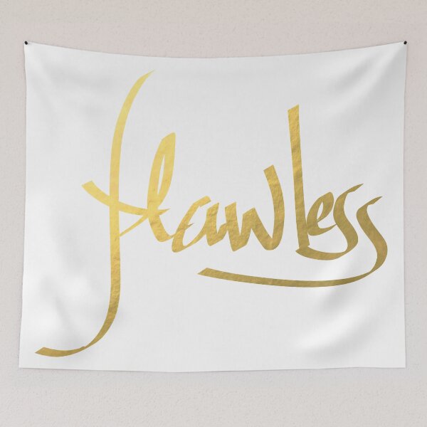 Item preview, Flawless Handwritten V1 - Light Faux Gold Foil  designed and sold by tshirtstylist.