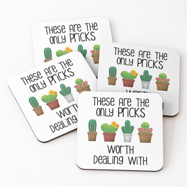 Item preview, The Only Pricks Worth Dealing With Funny Cactus designed and sold by Cat Lady Designs.