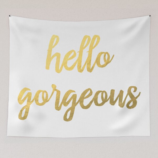 Item preview, Hello Gorgeous Faux Gold Foil  designed and sold by tshirtstylist.