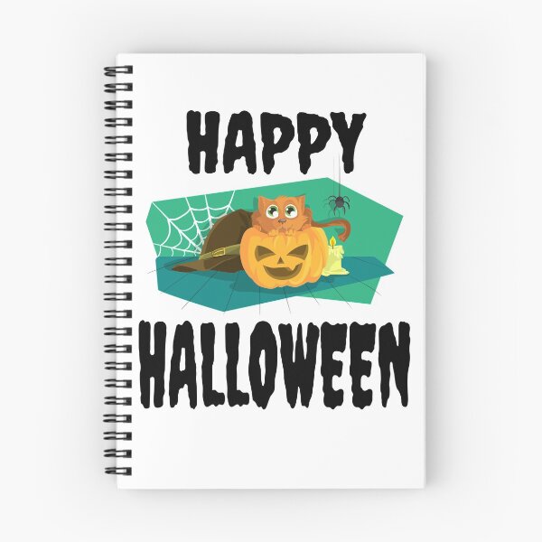 Item preview, Happy Halloween Cat on Jack O'Lantern designed and sold by Linda Roisum.