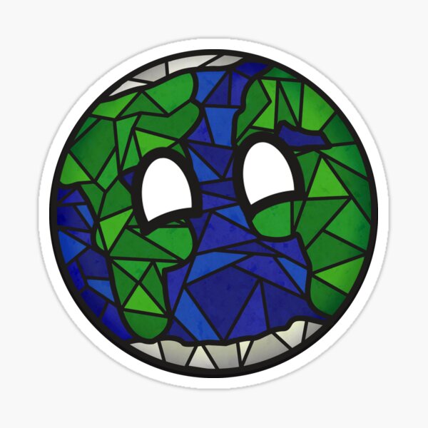 Stained Glass Earth Sticker