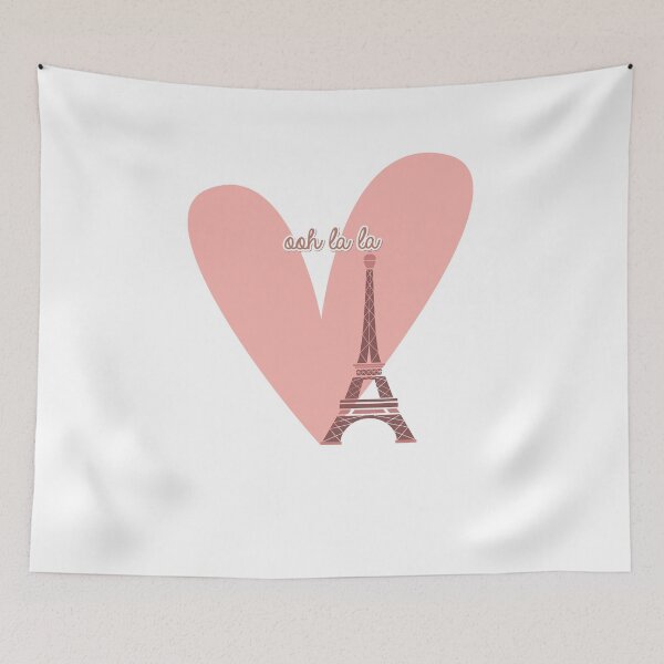 Item preview, Ooh La La Pink Heart with Eiffle Tower designed and sold by gsproductsgs.