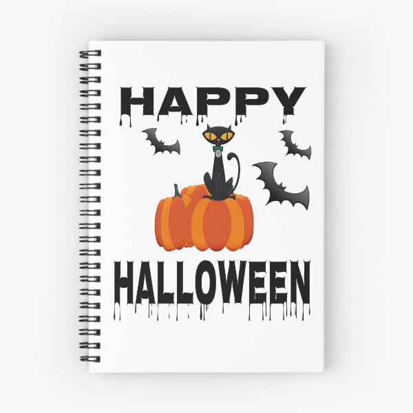 Item preview, Black Cat Bats Pumpkin Happy Halloween designed and sold by Linda Roisum.
