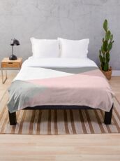 Geometrics - grey blush silver Throw Blanket