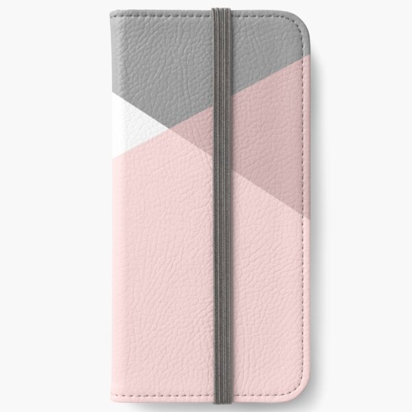Geometrics - grey blush silver iPhone Wallet