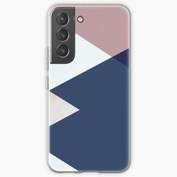 Geometrics - blush indigo rose gold Samsung Galaxy Soft Case