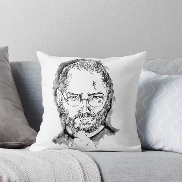 Artikelvorschau, Steve Jobs schwarz-weiß Skizze Porträt || Steve Jobs Schwarz-Weiß-Aquarell entworfen und verkauft von KARTICK DUTTA.