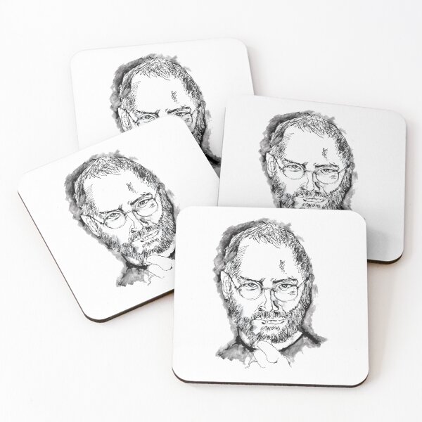 Item preview, steve jobs black and white sketch portrait || steve jobs black and white watercolor  designed and sold by KARTICK DUTTA.