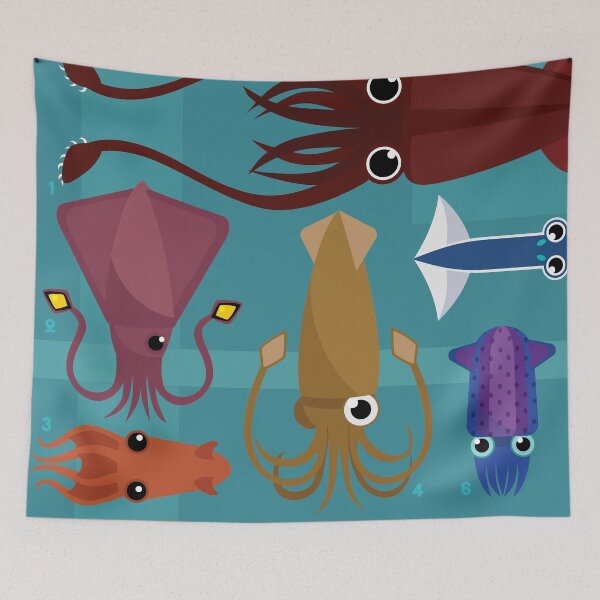 Item preview, Squid Around the World designed and sold by The Dice Nest (OwlHatArt).