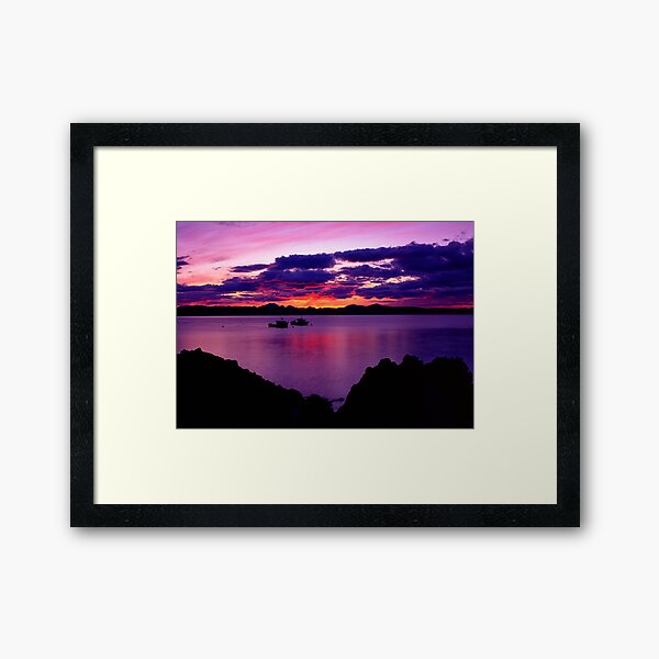 Resting boats at Sunset, Isle of Skye Framed Art Print