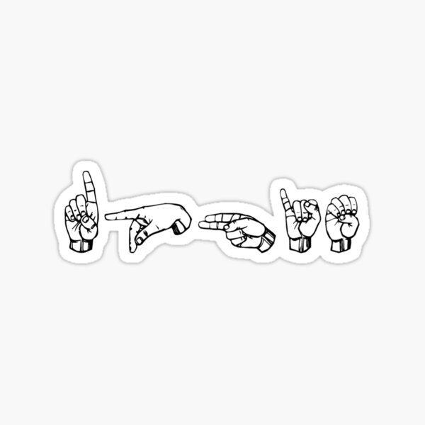 asl dphie Sticker