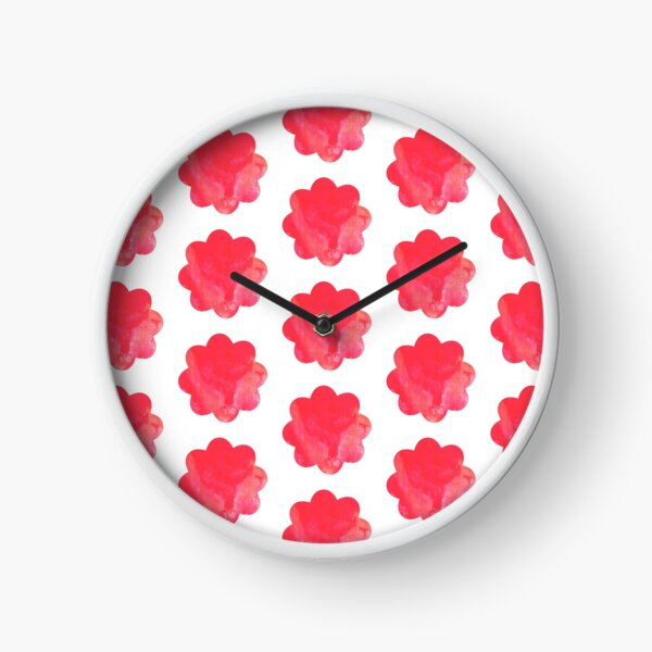 Faded Pink Flower Maze Clock
