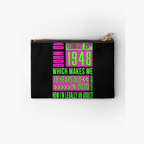 Item preview, 1948 - 48 - 18 NOW I'M LEGALLY AN ADULT PINK #leapyearbaby Girls and Womens Leaper Leapling Leap Year Birthday Gifts, Shirts, Tshirts designed and sold by GabiBlaze.