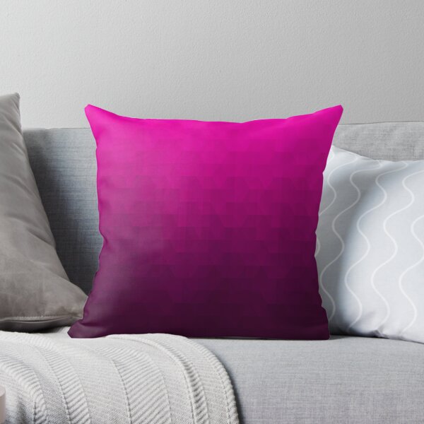 Hexagonal Overlay - Magenta Throw Pillow