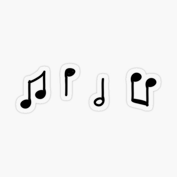 Music Notes Pack Stickers Transparent Sticker