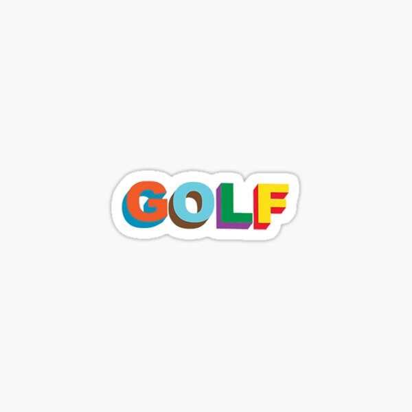 Color block GOLF logo artwork Sticker