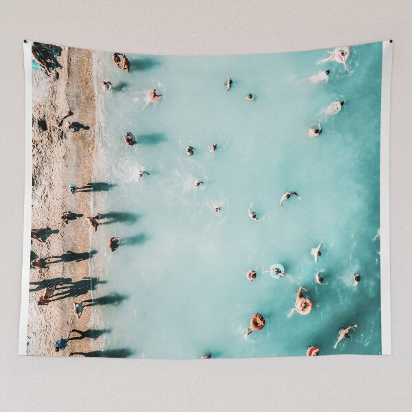 Item preview, People Crowd On Lagos Beach In Portugal, Aerial Beach Print, Beach Print, Ocean Waves, Coastal Print, People Poster, Ocean Print, Aerial Print, Beach Photography, Beach Wall Art designed and sold by radub85.