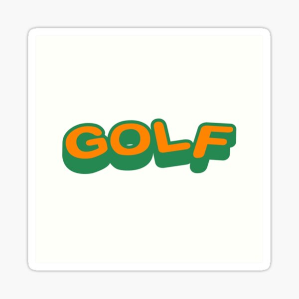 Green and orange GOLF logo  Sticker for Sale by cinlali