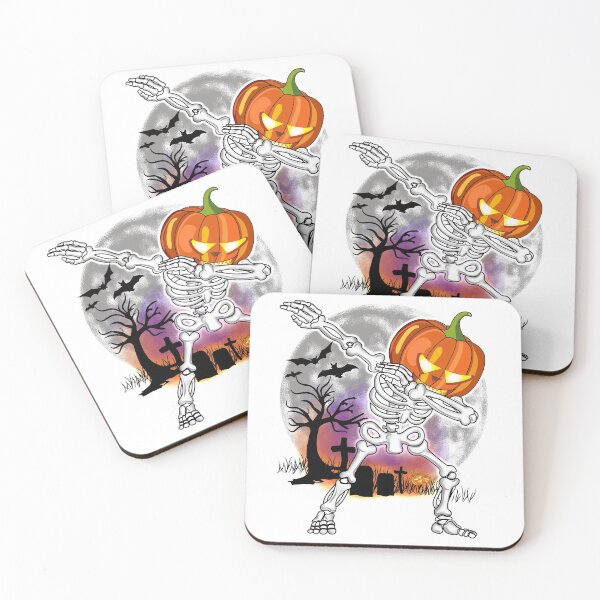 Item preview, Dabbing Skeleton Pumpkin Head Funny Halloween Artwork designed and sold by trollshooter.